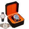 Vintage PU Watch Case Leather Watch Storage Box Stylish Watch Container Watch Display Box PU Material for Outdoor Travel