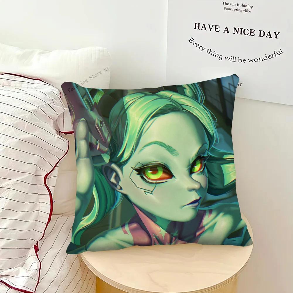Cyberpunk Edgerunners Anime Rebecca Pillow Case Fashion Square Pillowcase Bedroom Sofa Room Ins Decoration Leisure Cushion Cover