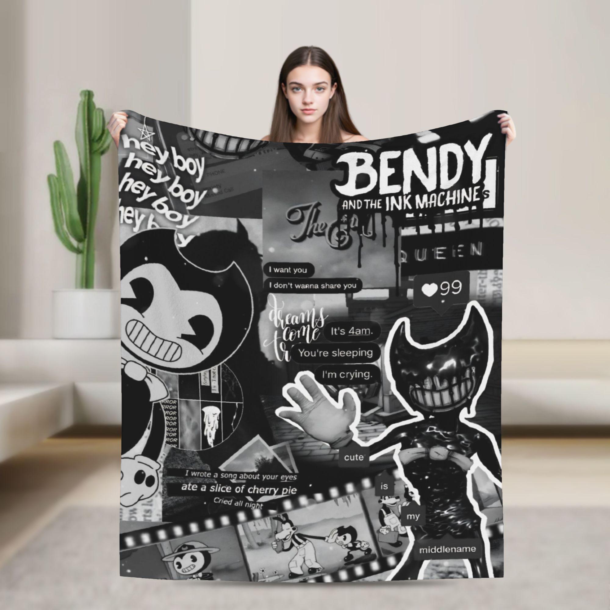 

Ковдра-головоломка Bendy s Horror Game Inked Machines, пухнаста, весела, тепла, плед для дому, весна, осінь, диван 75x90cm