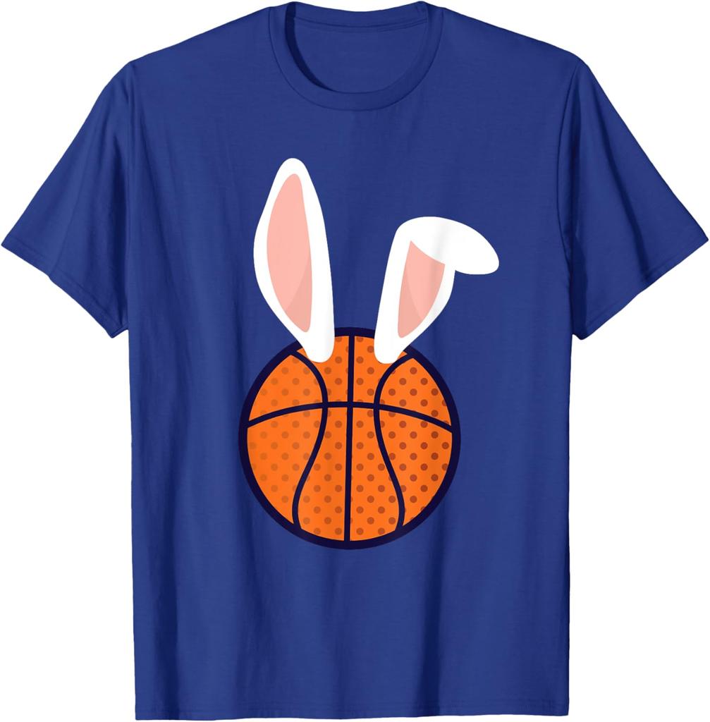 Basketball-Hasenohren Oster-Grafik-T-Shirt Weiches Baumwoll-T-Shirt für Spieler und Trainer