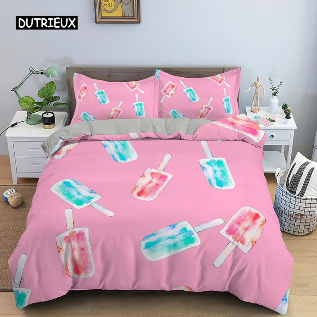 Cartoon Königin König Bettbezug Niedliche Tiere Bettwäscheset Kinder Jungen Mädchen Oktopus Seestern Blau Weich 2/3tlg. Polyester Steppdeckenbezug