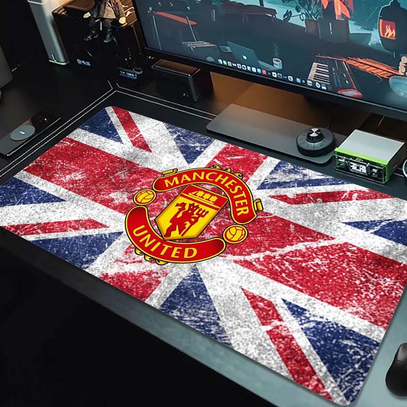 Manchester United F Large Size Mouse Pad Large Gaming Table Cushion Non-slip Laptop Tablet Big Mousepad XXL Mat Mini PC Playmat With Lock Edge