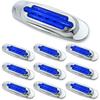 MARUHADO Side Marker LED Corner High Brightness Marker 10pcs Lights, Markers, 24V/12V, Truck, Lamps, Blue,