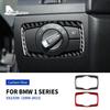 Stickers Carbon Fiber For BMW 1 Series E81 E82 E87 E88 2008-2013 Headlight Switch Frame Trim Car Styling Decoration Accessories