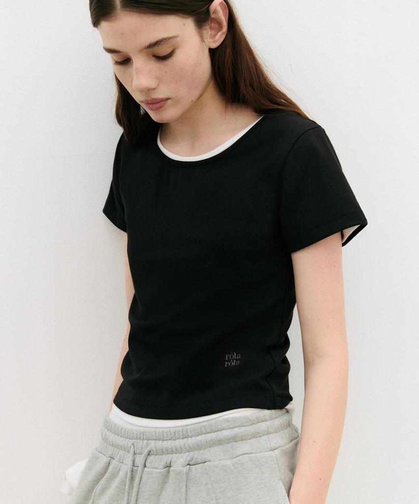 ROLAROLA Nubasic Round Neck T-Shirt Black