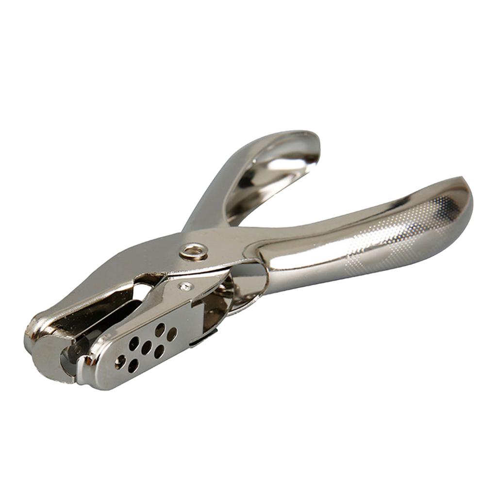 Hole Punching Pliers Nickel Plating Process Burrs Free Silvery Comfortable Handle Portable Punch
