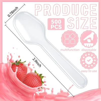 Mini Ice Cream Spoon Disposable Dessert Spoons Wedding Party Tableware Kitchen Accessories Tool Birthday Party Supplies