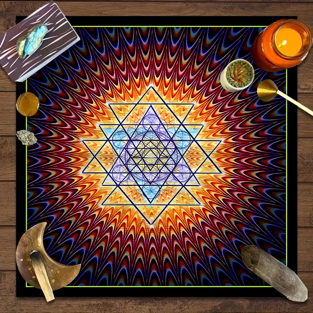 1 stuk Tarotkaart tafelkleed, mystiek runen astrologie altaarkleed, heksenhut decoratie tafelkleed, kaartspel tafelkleed