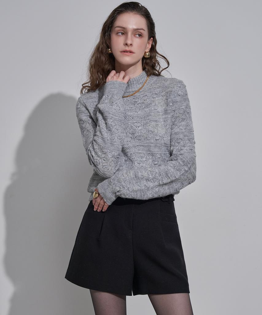 LENIC&MCCOY Unique Feminine Mock Neck Knit Ml02Kn900Fjy