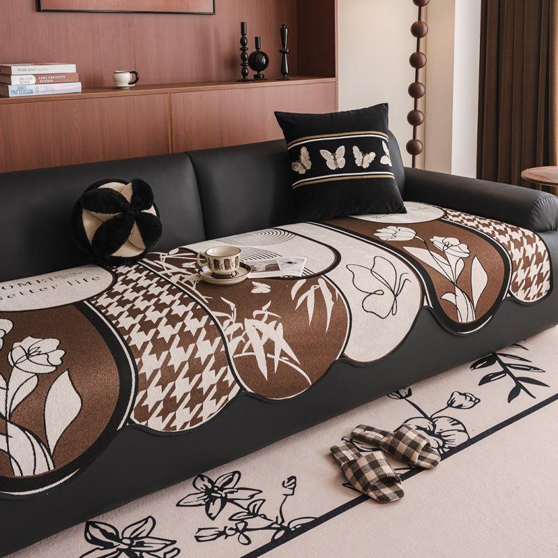 Chenier special-shaped sofa cushion is universal in all seasons 2025 new leather sofa special fixed non-slip premium seat cushion 90*70cm