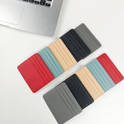 Card Holder Large Capacity Wear Resistant Faux Leather Ultra-thin Multifunctional Card Protective Cover for Outdoor