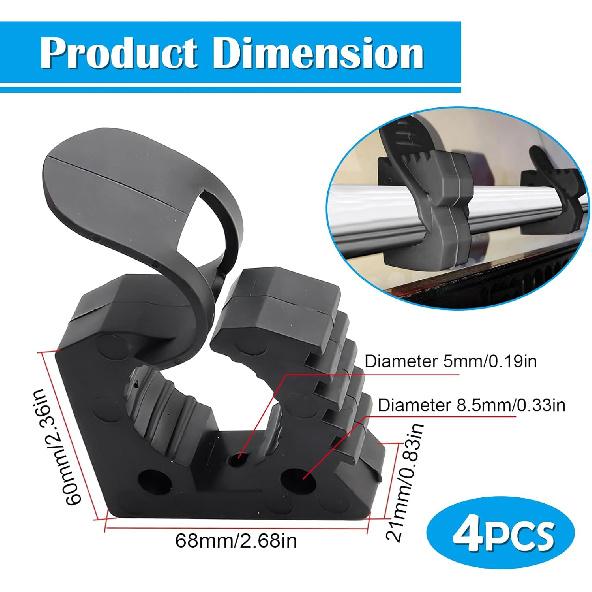 

Universal Quick-Release Rubber Clamp Mount Kit Shovel Holder for 1-1/7 to 1-3/7 Diameter Tool Shovels, Axes, Oars, Poles | Fits Trucks, UTV, ATV,