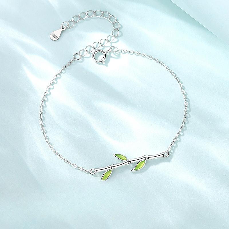 

Браслет из бамбука из стерлингового серебра S925, женский темперамент, древний стиль, стиль Мори, свежий 925