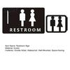 Male And Female Restroom Sign Acrylic Sign, Bathroom Wall Corner Mounted Double Sided Toilet for Corridor Commercial Use