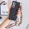 For Samsung Galaxy Z Fold6 5G Case Pattern Leather+PC Phone Cover with Scarf Strap