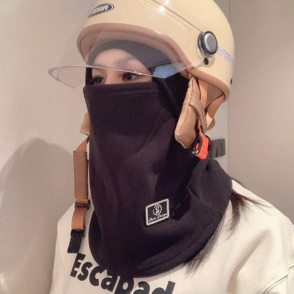 Fashion Windproof Fleece Balaclava Hat Warm Face Cover Pullover Cap Ear Protector Thickened Helmet Hat Girls