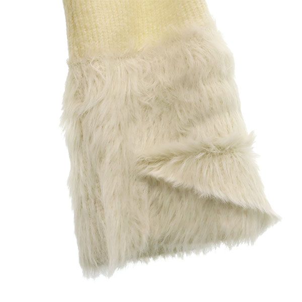 unused Lily Brown Long sleeve fur sleeves knit cardigan F white Women Used