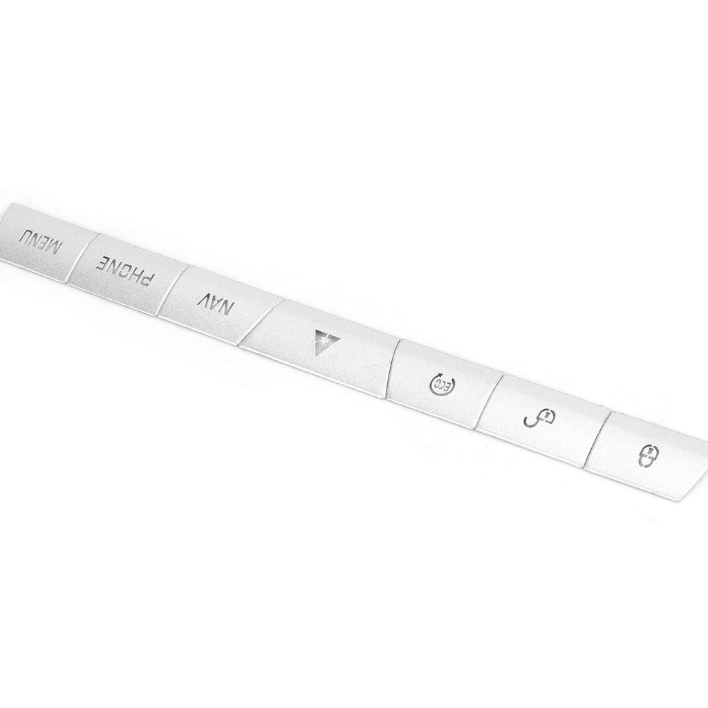 7Pcs Multimedia Panel Button Cover Sticker Silver Aluminium Alloy Fit for Jaguar XF 2012?2015