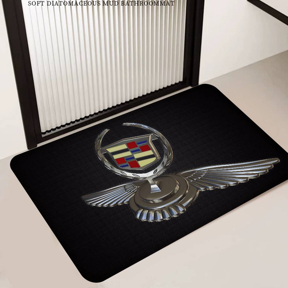 AABKH1 C-Cadillac Car Door Mat Washable Non-Slip Living Room Sofa Chairs Area Mat Kitchen Doormat Area Rug