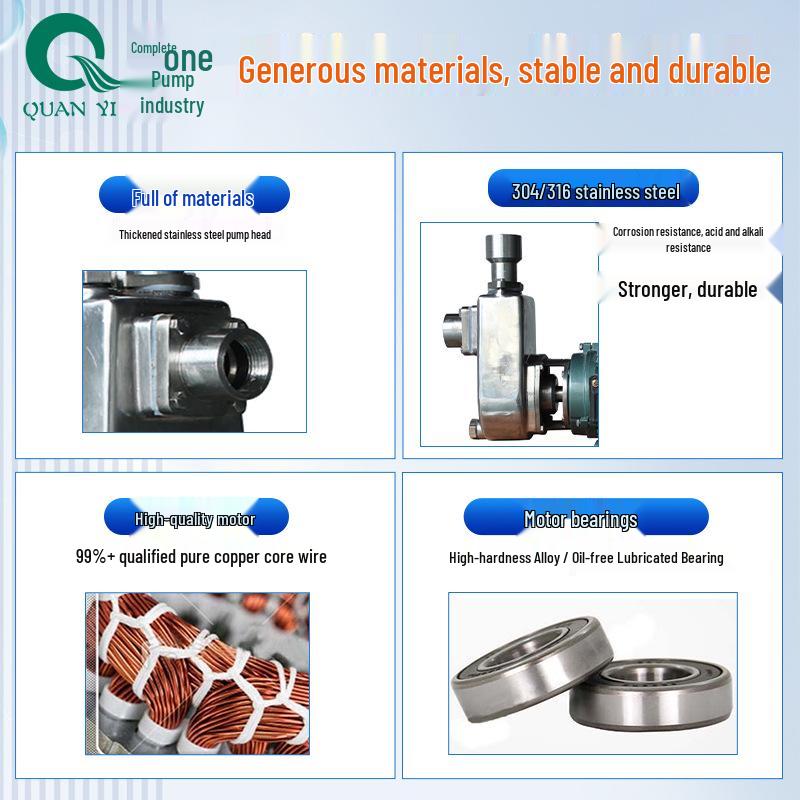 Stainless Steel Acid & Alkali Resistant Self-Priming Pump 25FBX-13 for Ethylene Glycol, Explosion-Proof Model
