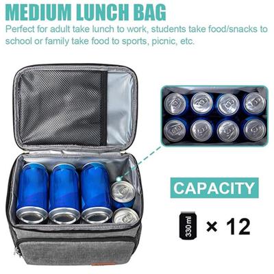 Insulated Lunch Bag for Women Men Reusable Lunch Box with Adjustable Shoulder Strap Leakproof Cooler Tote Bag BPA-Free Picnic Organizer for