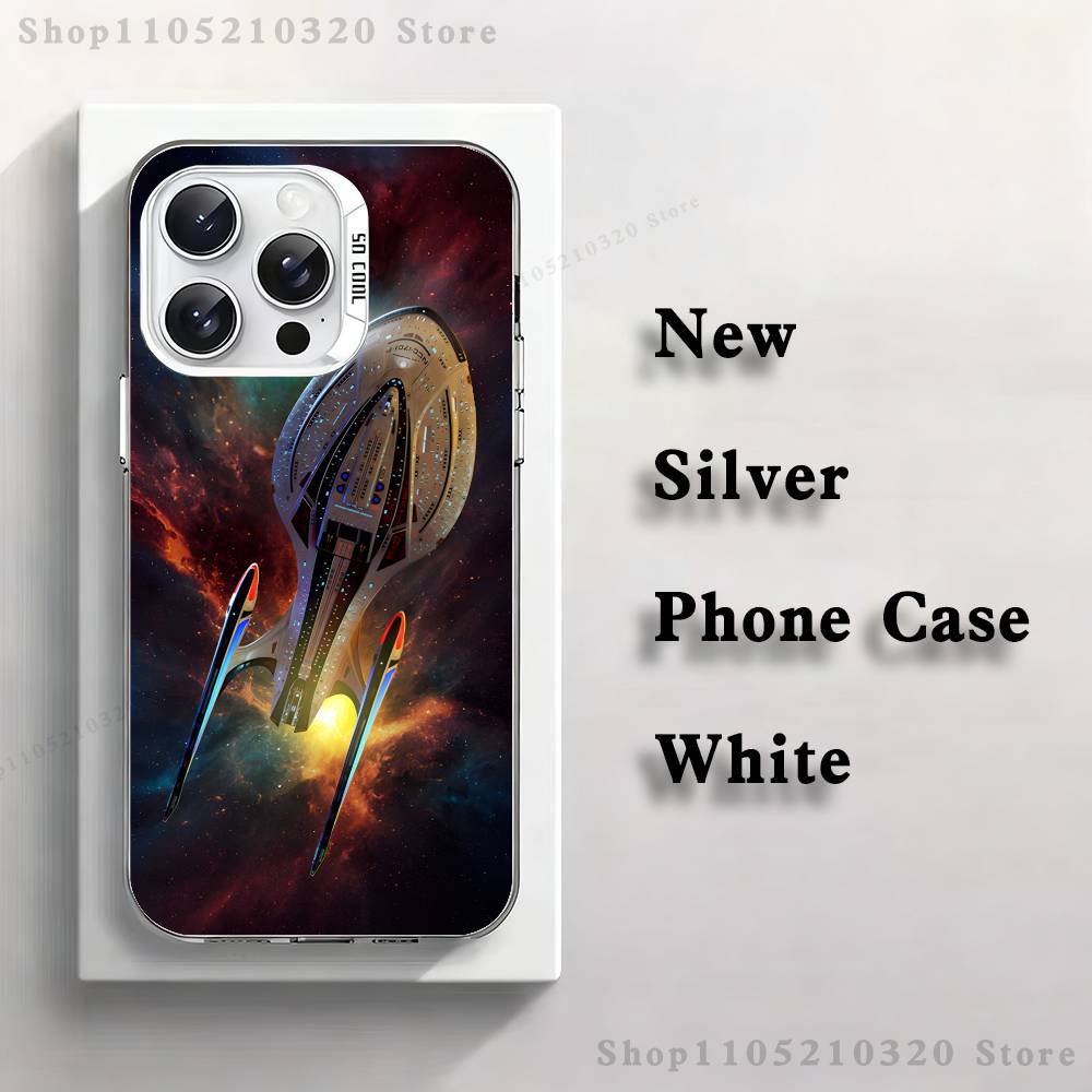 S-Star T-Trek Ships Phone Case For iPhone 17,16,15,14,13,12,11,Mini,Pro,E,MAX White Matte Silicone Whtie Cover