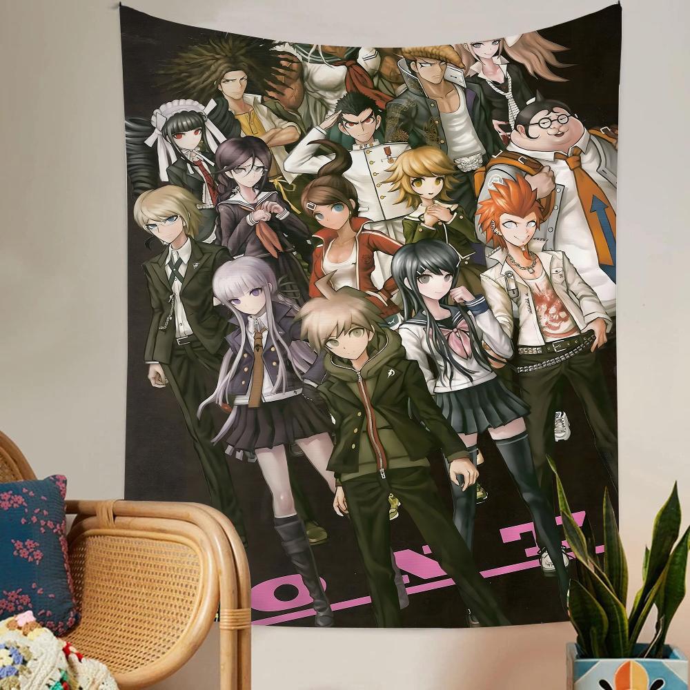 

Danganronpa Классическая Аниме Игра Диаграмма Гобелен Служит декором для гостинойдомаобщежития подходит для арт-ориентированных домашних пространств 74x94cm(29x37in)