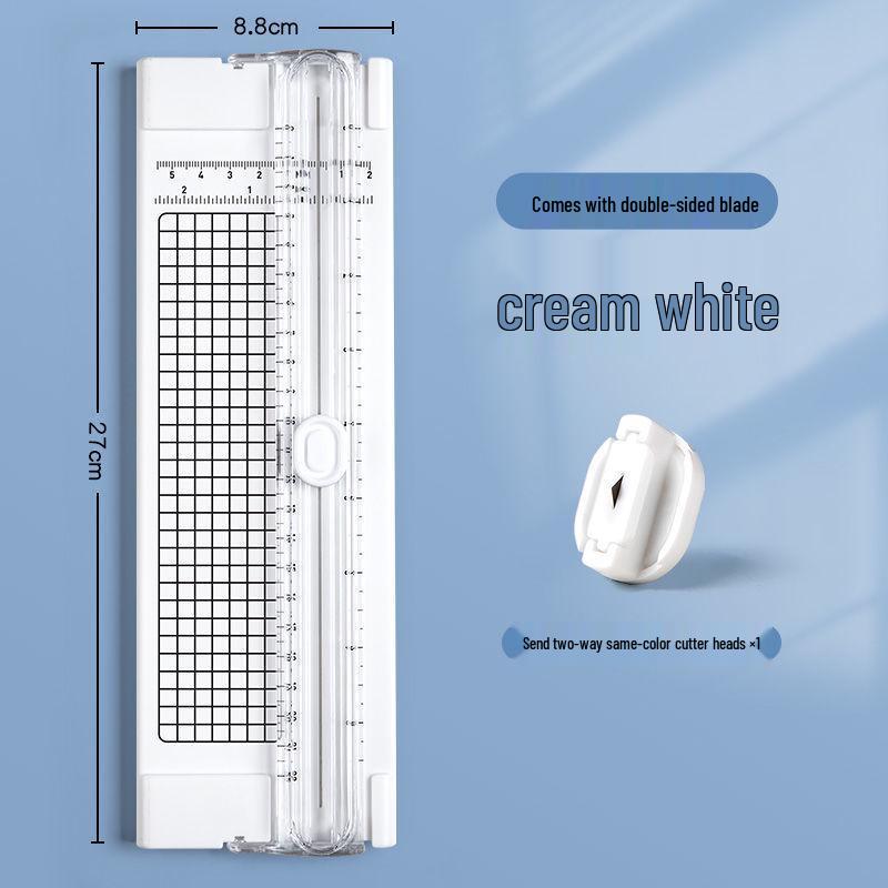 Portable Paper Trimmer & Corner Rounder - Essential Manual Utility Knife for Students and Office.