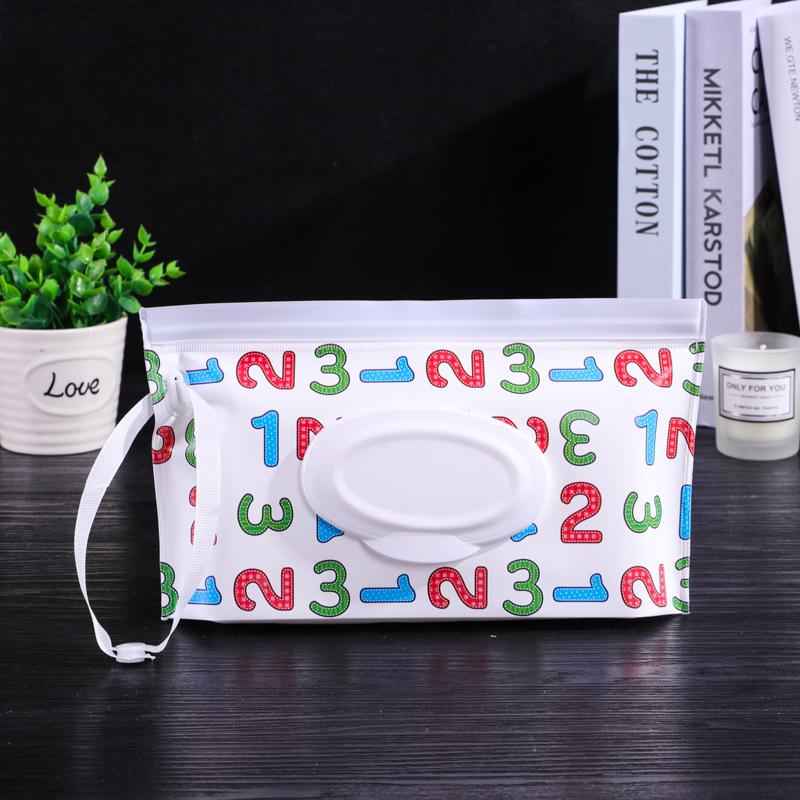 Waterproof EVA Baby Wipes Tissue Bag with Window and Pull-Out Design