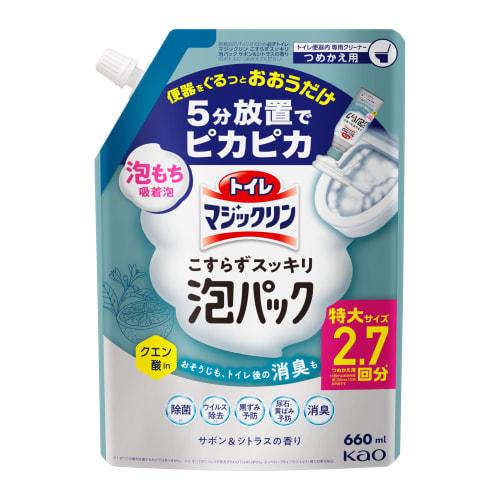 

Magiclean Toilet Cleaner, No-Scrub Foam Pack, Toilet Cleaner. Leave it to the toilet with this foam pack! Deodorizing too! Soap & Citrus Scent Refill,