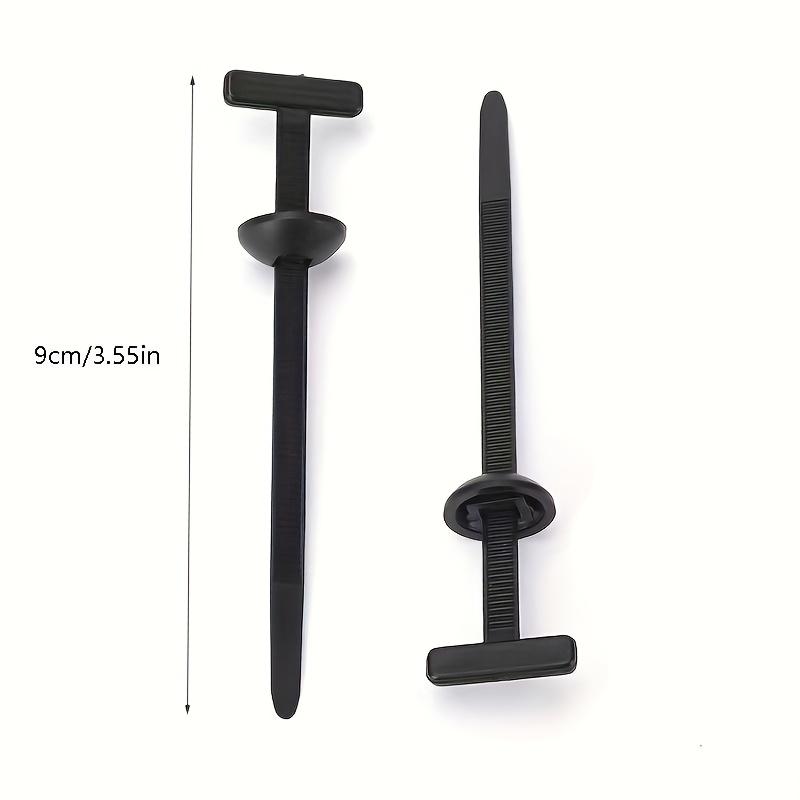 5/30/150SET Self-Locking Cable Tie Clip Heart-shaped Pin Black Universal Fastening Cable Tie