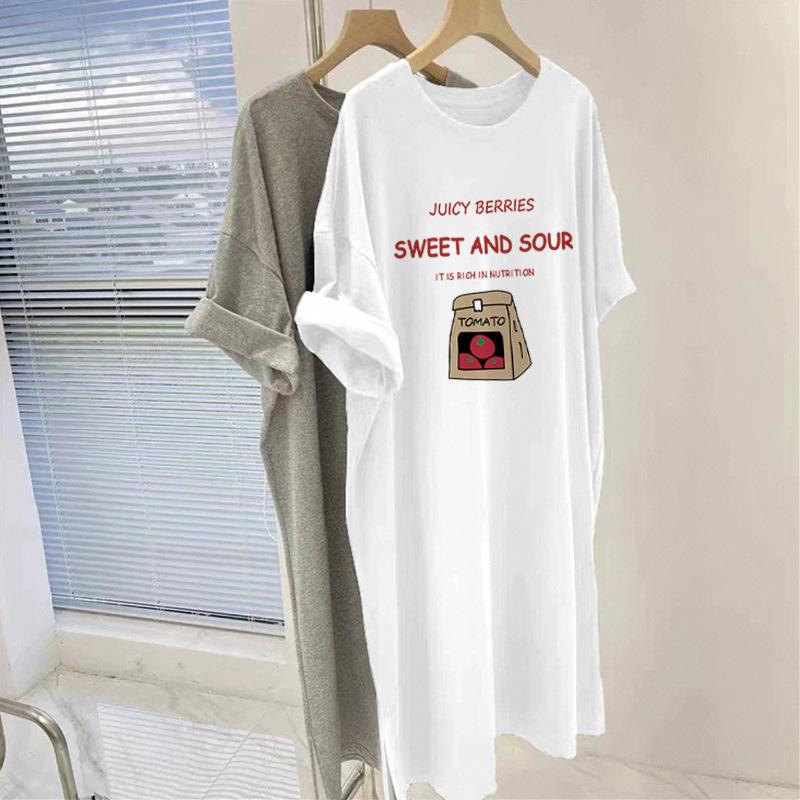 Maternity Summer Dress Pregnant Mother New Fashion Short Sleeve Loose Long Knee Maternity Skirt Summer