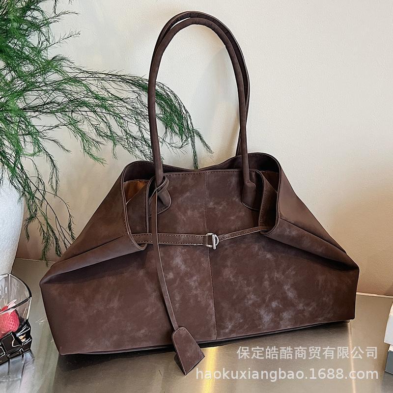 Autumn and Winter Retro Large-capacity Bag Women's 2025 New Fashion and Simple Commuter Shoulder Bag College Student Tote Bag