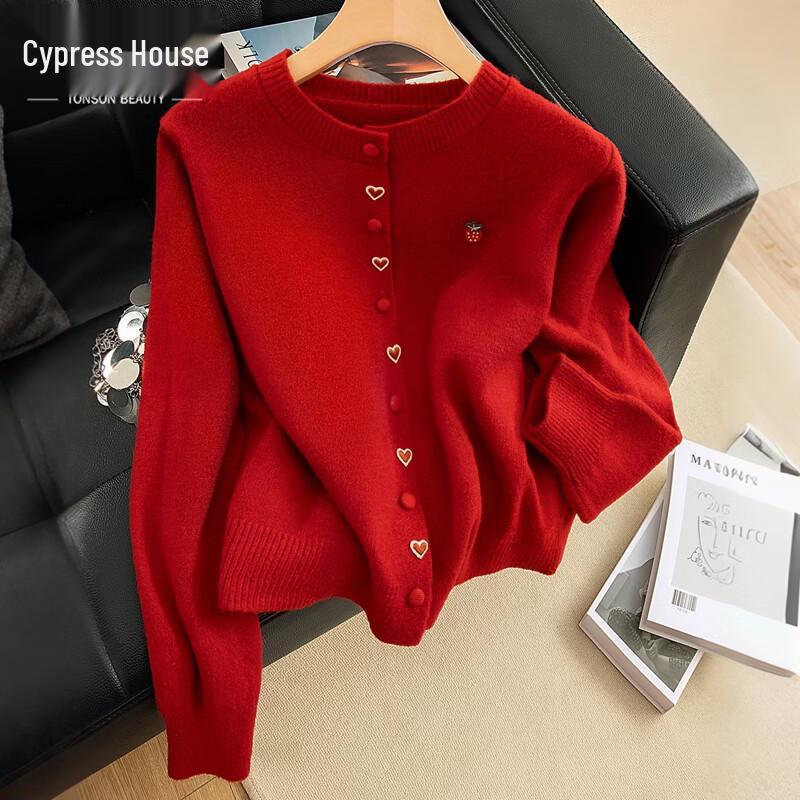 

Women s Love Heart Knit Cardigan One Size
