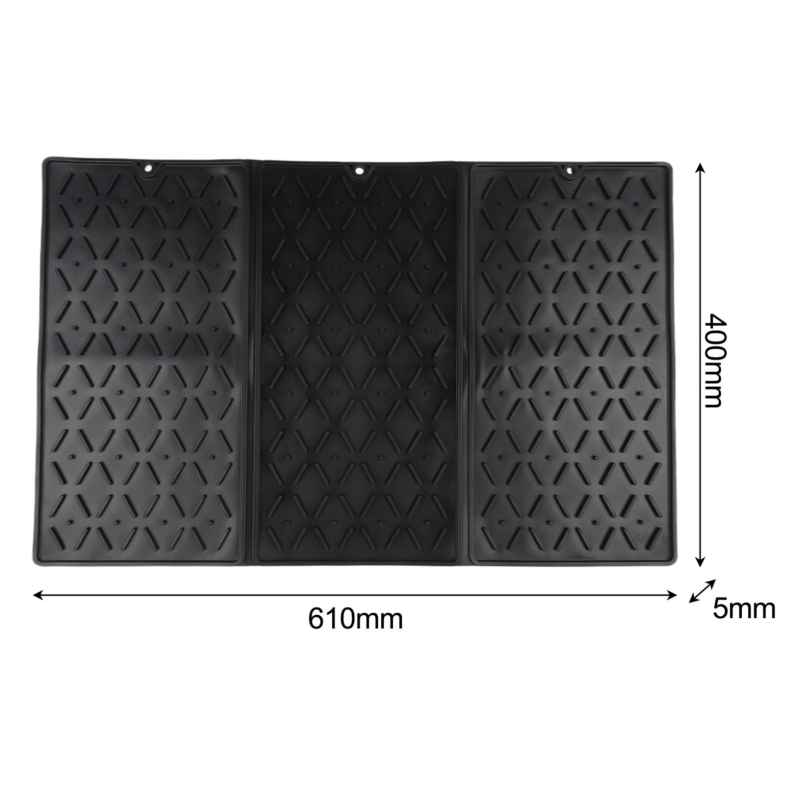 

Heat Insulation Pad Dish Drying Mat Compact Storage Easy To Clean Efficient Drainage Hygienic Kitchen Environment серый