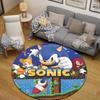 Circular Carpet Sonic The Hedgehog Tails Knuckles Green Hill Game Room Decor