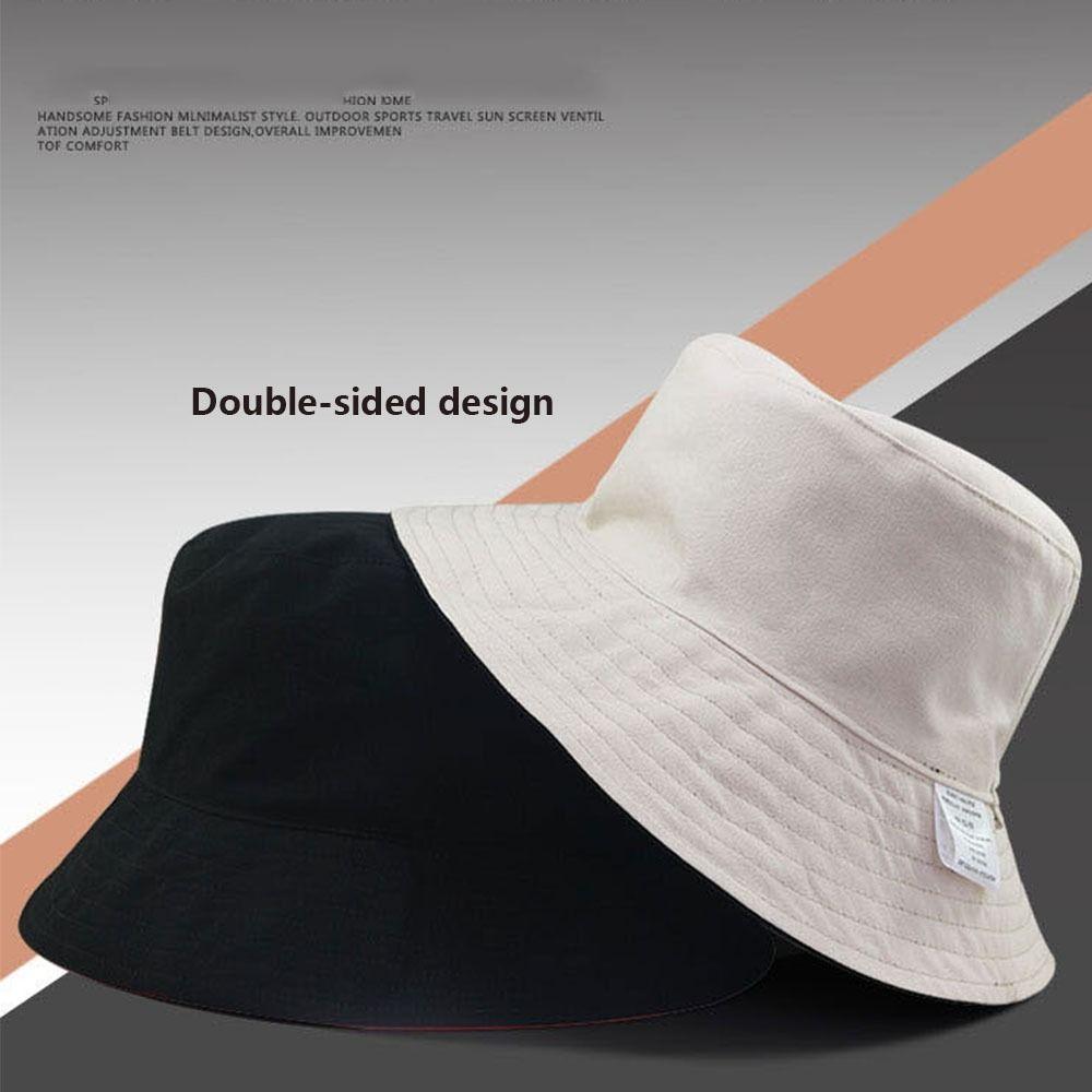 

Cotton Beach Bucket Hat Big Head Basin Cap Retro Men Fisherman Hat Women Man
