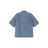 Emporio Armani Solid Color Square Neck Single-Breasted Short Sleeve Shirt Men Shirts Blue 6R1CA6-1DRLZ-0941