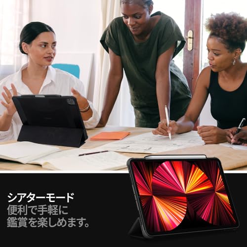 Spigen Rugged Armor Pro Case for iPad Pro 11-inch (2022, 2021, 2020, 2018) 4th/3rd/2nd/1st Generation, Tri-Fold Cover with Stand, Apple Pencil Compati