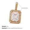 18K Gold Inlaid Stainless Steel Moon Heart Necklace & Bracelet Accessories with Diamonds