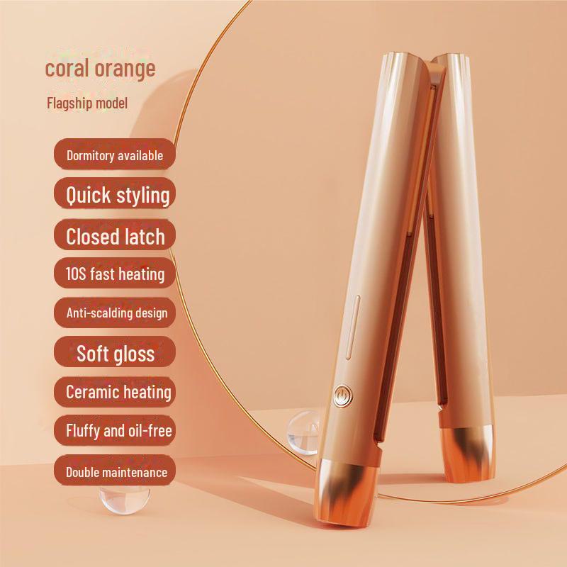 Mini Corn Curling Iron with Skull Pad for Fluffy Hair and Root Lift