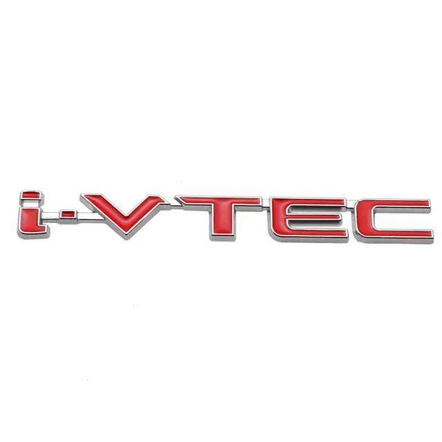 3D Chrómové Kovové Písmená na Auto Zadný Odznak Emblém Logo IVTEC Nálepka I VTEC Pre City Civic Accord Jazz CRV Príslušenstvo
