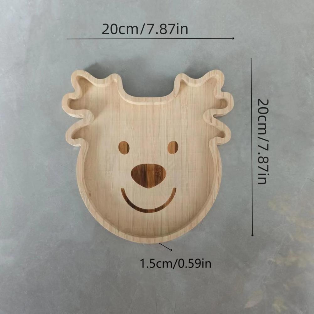 Christmas Snack Tray Santa Reindeer Bamboo Serving Platter for Candy Desserts Fruits Holiday Charcuterie Board Gifts