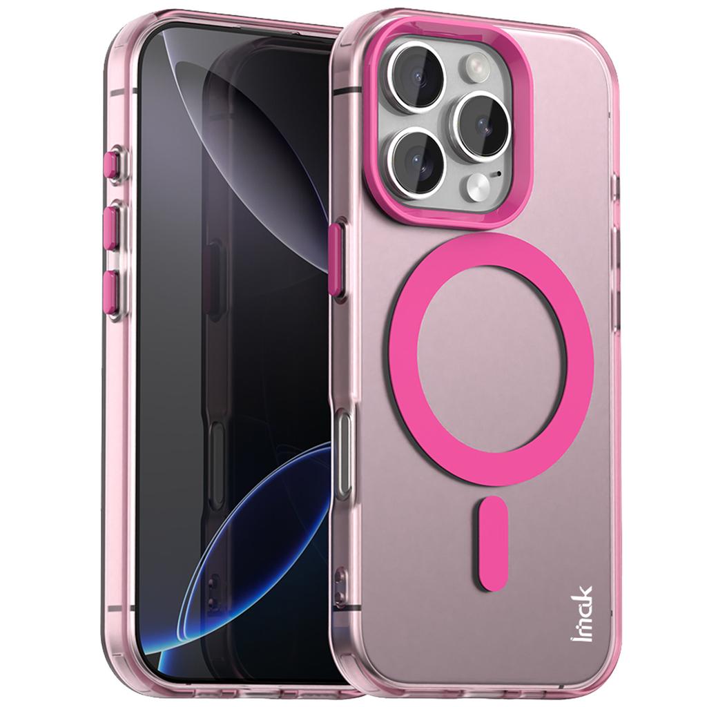 IMAK For iPhone 16 Pro Case Compatible with MagSafe Candy Color Anti Drop TPU+PET Back Cover