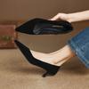Fashion 2025 New Spring Sheep Suede Women Shoes Pointed Toe Women Pumps Shoes for Women Med Heel Fashion Concise Ladies Shoes Stiletto