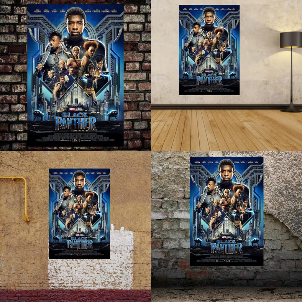 Elegant 2 Poster Framed Sci-fi Hero Wall Art For Living Room Bedroom Decor