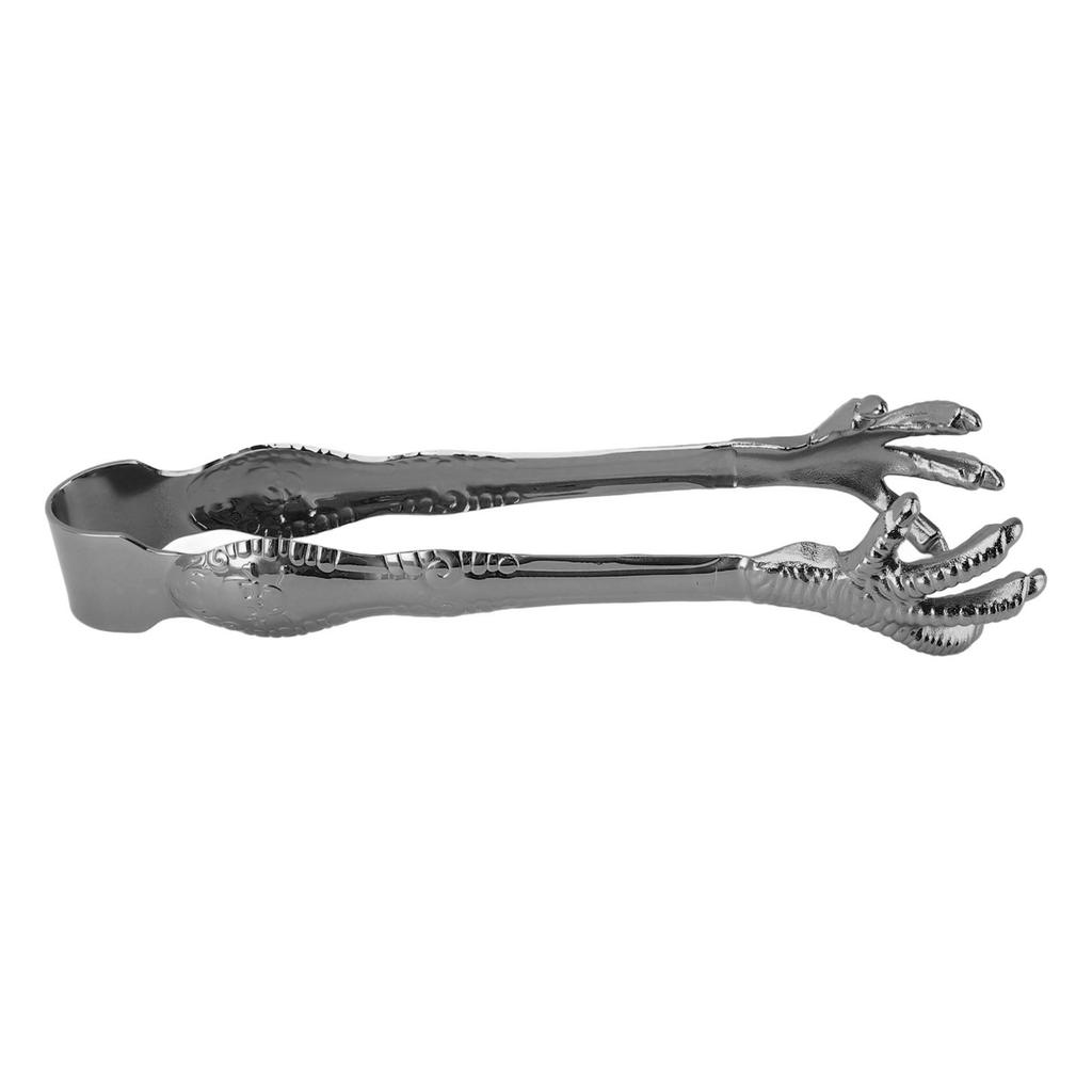 Claw Style Ice Tong Stainless Steel Hand Polished Eagle Claw Shape Ice Tongs for Bar Home Use Black