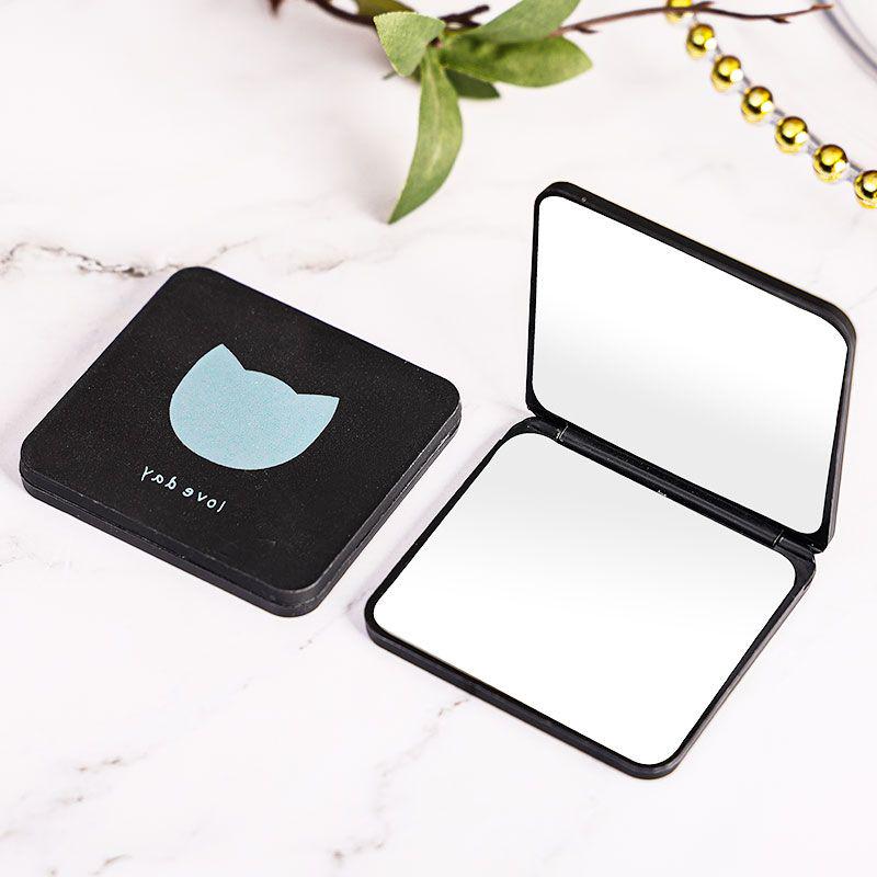 Compact Double-Sided Folding Makeup Mirror - Portable and Stylish for Students