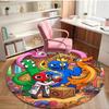 Game Rainbow Friends Print Round Rug, Washable Floor Carpet, For Entryway Dorm Laundry Room Office Study, Home Decor Birthday Christmas Gift