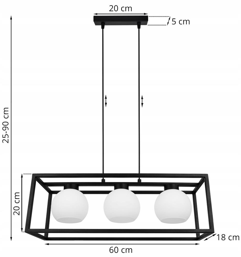 HANGING LAMP CAGE ELEGANT GLASS BALL